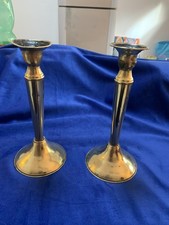 COPPIA di Candelabri Vintage OTTONE