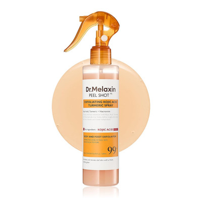 Body Keratin Care Kojic Acid Turmeric Spray Gently Exfoliating Peeling Solution