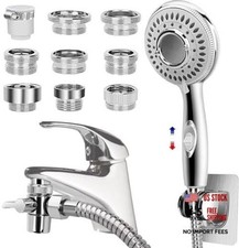 Shower Head Sink - Faucet Bathtub, Hose Sprayer Attachment with 9 Adapters,