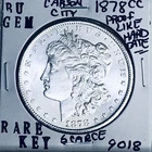 1878 CC BU GEM MORGAN SILVER DOLLAR UNC MS+++ U.S. MINT RARE KEY COIN 9018