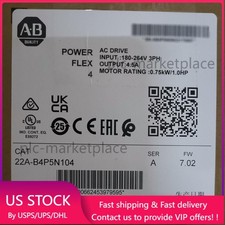 Allen-Bradley 22A-B4P5N104 Sealed PowerFlex 4 240V 3P 1HP AC Drive US Free Tax