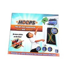 Indoor 2 in 1 Basketball Hoop and Laundry Hamper Set Over the Door Hanging