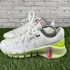 Women's Nike Free Metcon 5 White Barely Volt Pink Foam Crimson DV3950-104 sz 9