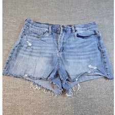 BlankNYC The Essex Classic Cut-Off Distressed Denim Shorts Light Wash 31 82M8144