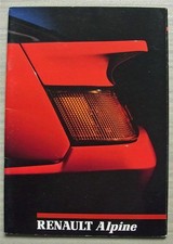 RENAULT ALPINE V6 GT & V6 TURBO Car Sales Brochure 1988 FRENCH TEXT #38 013 10