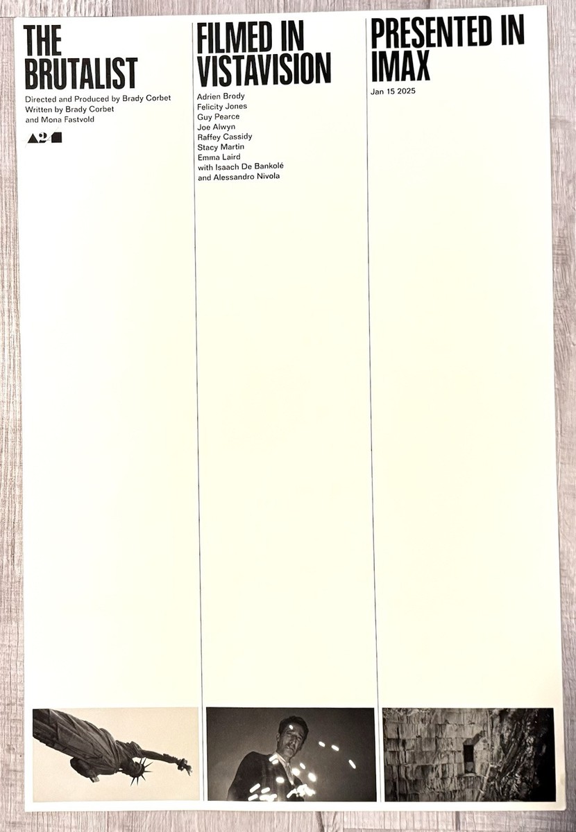 THE BRUTALIST 70mm A24 Exclusive AMC THEATERS POSTER Mint 4