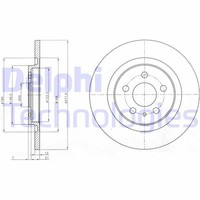2X Delphi Bremsscheiben Hinten 272Mm Voll Passend FÜR CitroËN C8 Fiat Ulysse