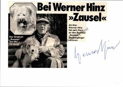 Original autograph Werner Hinz // autograph signed signed signee Hinz, 297377