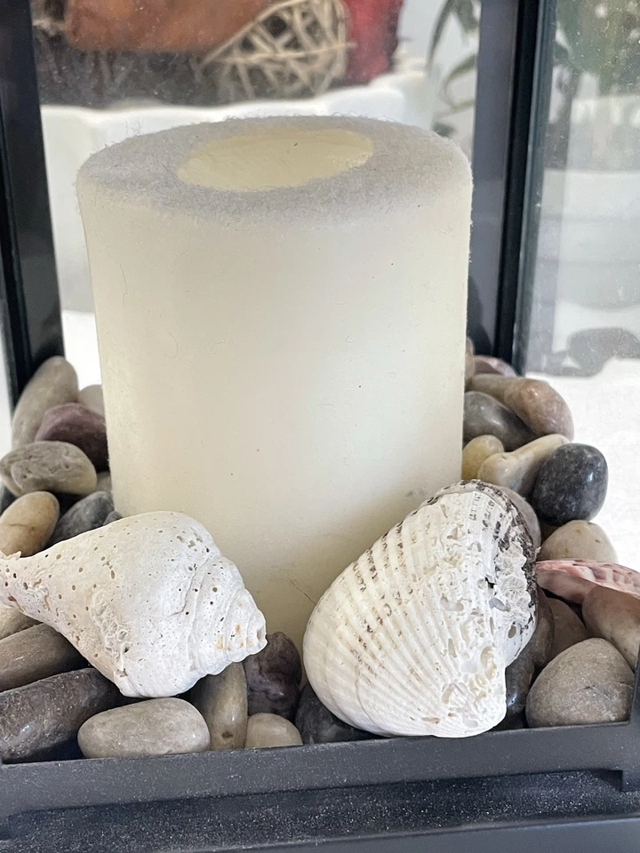 Linterna mediana IKEA Almhult para vela de pilar, negra interior/exterior negra Foto 3 de 4