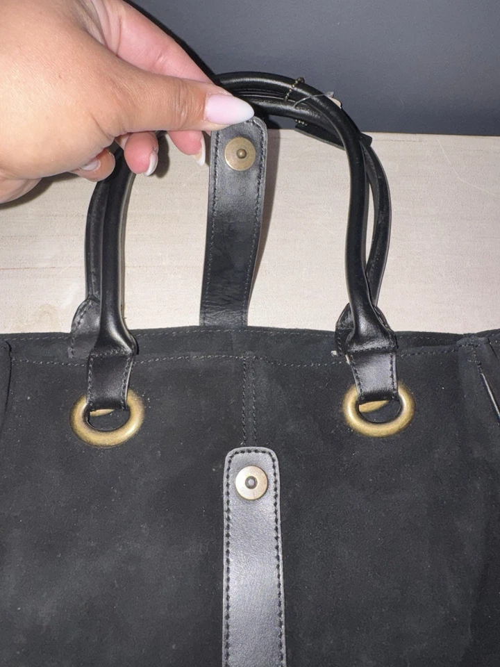 Bolso de Mano Bath & Body Works Cuero Gamuza Negro Mujer Grande - 11 x 10 x 3 Foto 2 de 4