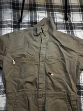Saf-Tech Men's Khaki Flame Resistant Workwear Coveralls Jumpsuit Size XL