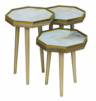 Beistelltisch Holz In Beige Modern Elegant