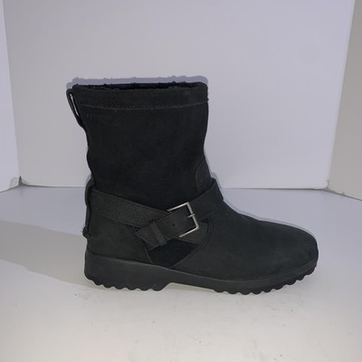 Sperry Boots Womens Size 7 Black Maritime Thinsulate Faux Fur Mid Calf STS86685