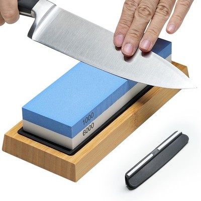 Premium Whetstone Knife Sharpening System   1000/6000 Grit Whetstone Knife Sh...
