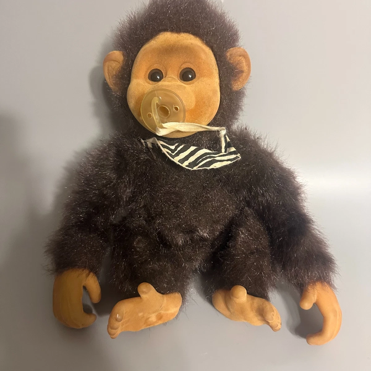 【レトロ】90s HOSUNG モンキー ぬいぐるみ Vintage 1990's Hosung Squeaking Monkey Doll Bib And Pacifier | eBay
