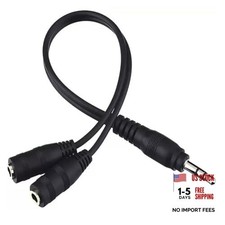 Headphone Splitter for 2 Headphones/Aux Splitter 1 in 2 Out / 1 Audio Jack to