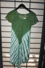 NWT S.R. Fashion Green Tie-Dye Sheer Mermaid Dress One size Rayon