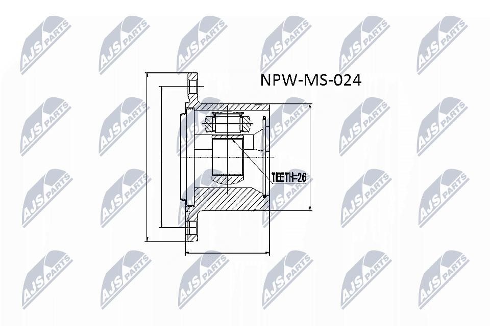 Hardy Disc, Longitudinal Wave Prop Shaft Fits for Mitsubishi Pajero V14W-V55W - Image 3