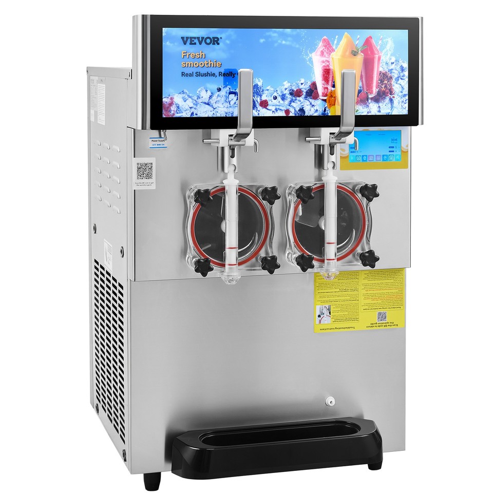 Commercial Slush Machine 2x(8+4L) Margarita Slushy Maker Drink Frozen ...
