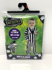 Beetlejuice Infant Costume 6-12 Months Halloween Party Dress Up Cosplay New