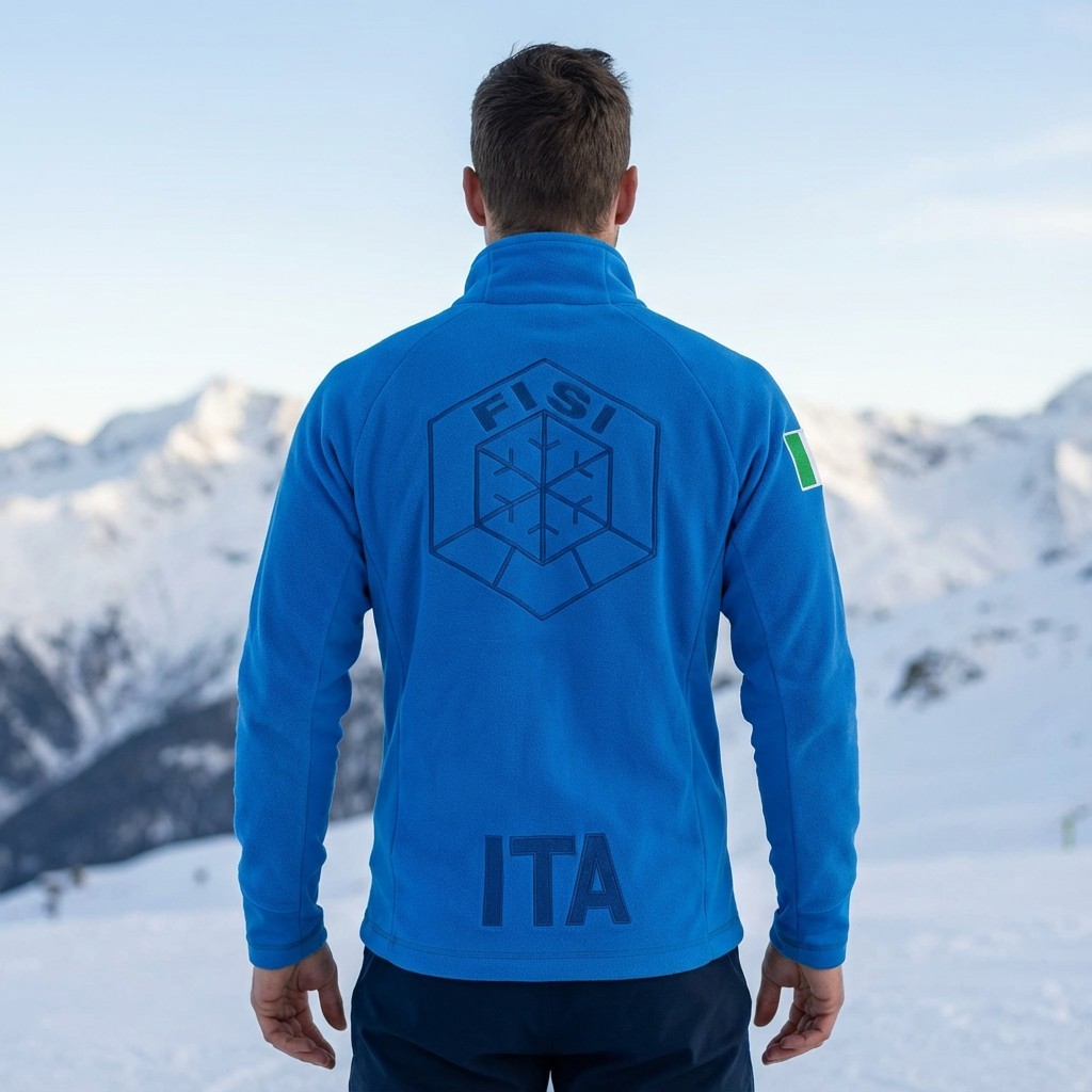 KAPPA FISI ジャケット KAPPA Brilliant Navy Men's Ski Fleece Jacket – Italian National