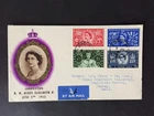 E GB 1953 CORONATION SET ON FIRST DAY COVER TO BOMBAY INDIA