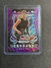 LaMelo Ball Prizm Draft Picks 20-21 #83 Purple Wave Prizm Crusade Rookie Hornets