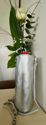 fitvia Tasche für die Flasche Isoliertasche für 0,5l Flaschen Silber (R-253)