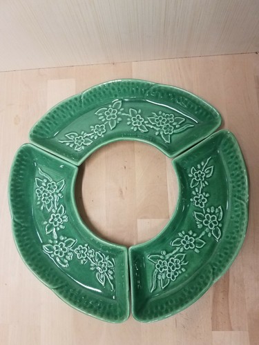 Vintage Made in California Pottery Green 3 Piece Serving Set #504 - Picture 11 of 12