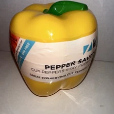 Hutzler Pepper Saver Keeper Storage Container - Keeps Fresh Longer -yellow  Mm77