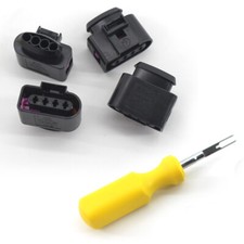 4* Ignition Coil Connector Repair Kit Harness Plug Wiring With Tool for Audi VW