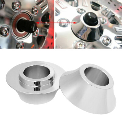 Pair Of 25mm Tapered Chrome Axle Spacers – For Harley Touring Bagger 2008–2018