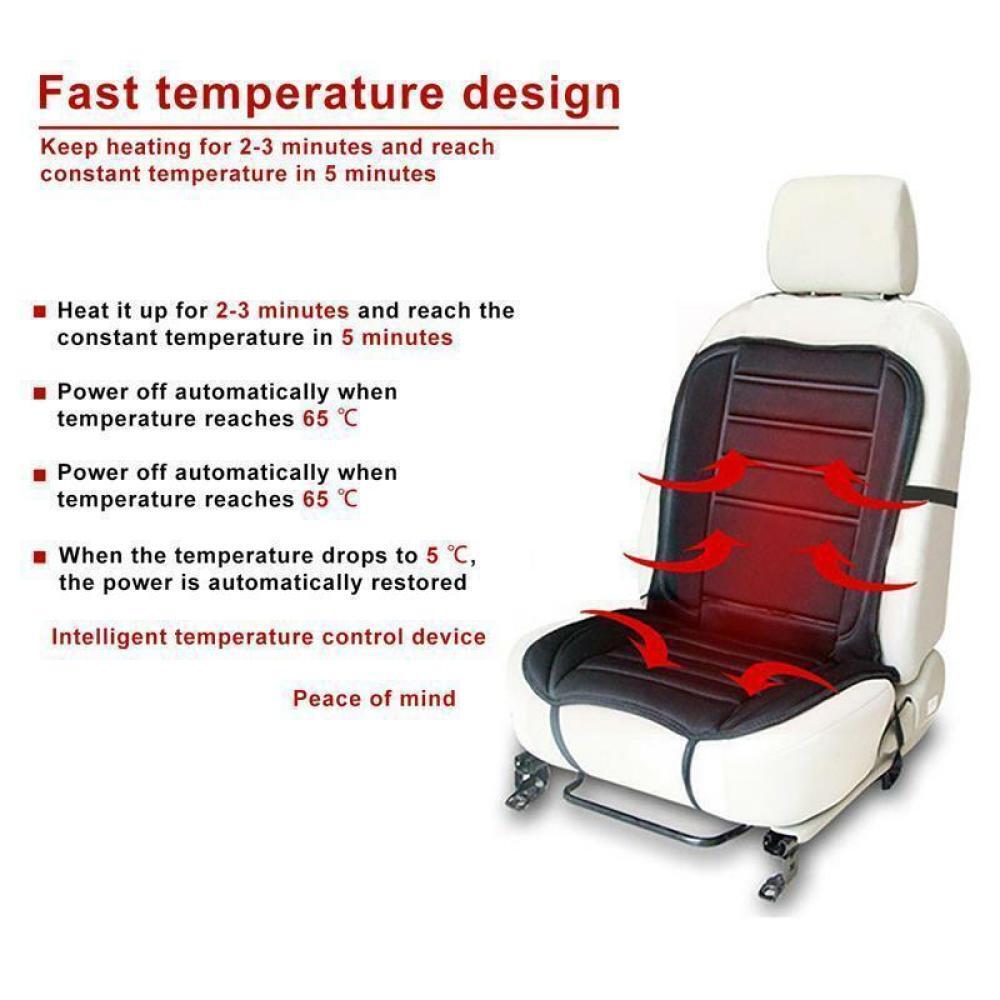 Universal 12V Car Heated Seat Cushion Covers Heating Pad Heater Warm