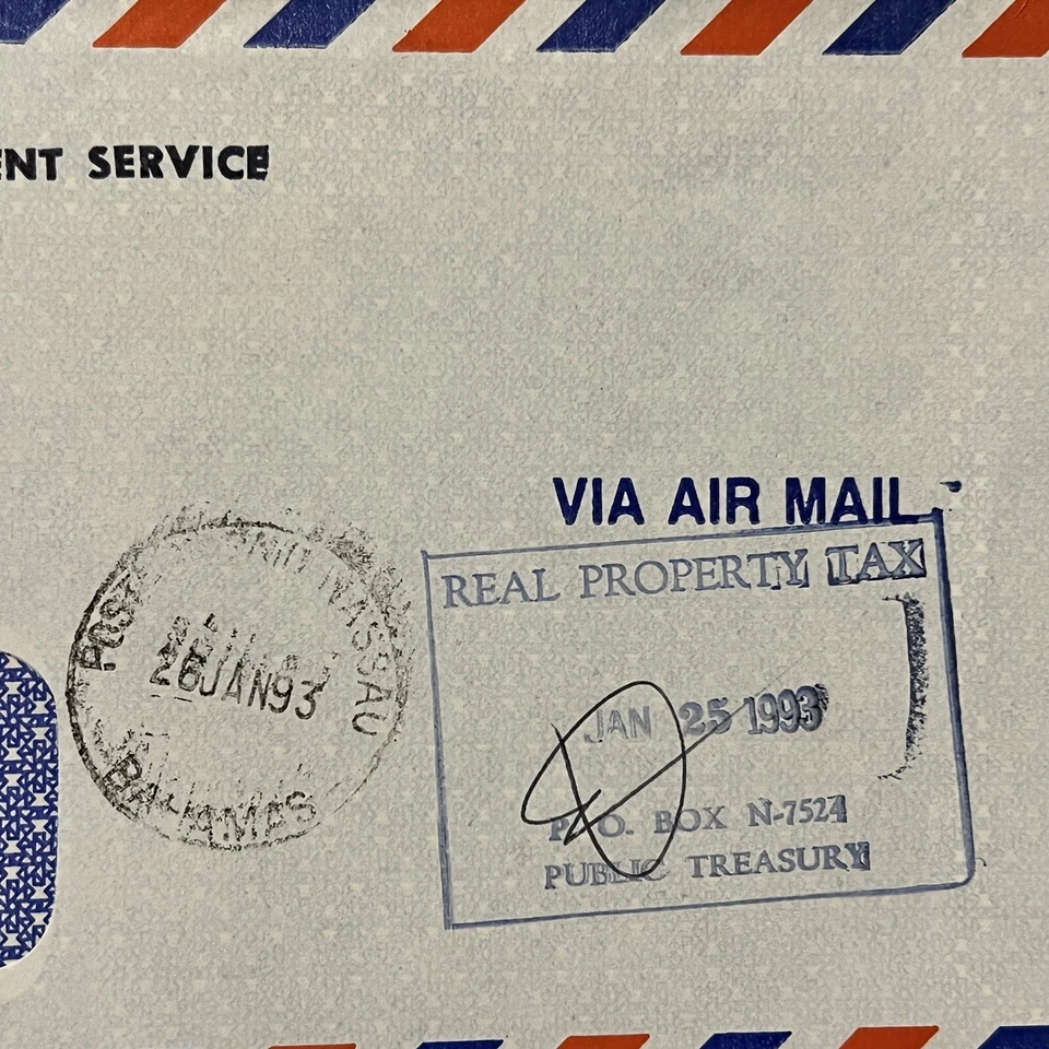 1993 ON BAHAMAS GOVERNMENT SERVICE COVER NASSAU REAL PROPERTY TAX - Image 2 of 3