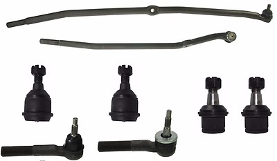 8Pc for Dodge Ram 1500 2500 3500 Front Up Lower Ball Joints Tie Rod Drag Link
