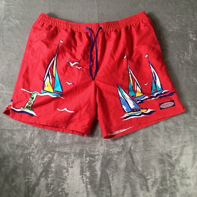 Maillot De Bain Homme Vineyard Vines Taille XL - Imprimé Voiliers Et Poissons, Parfait Pour La Plage