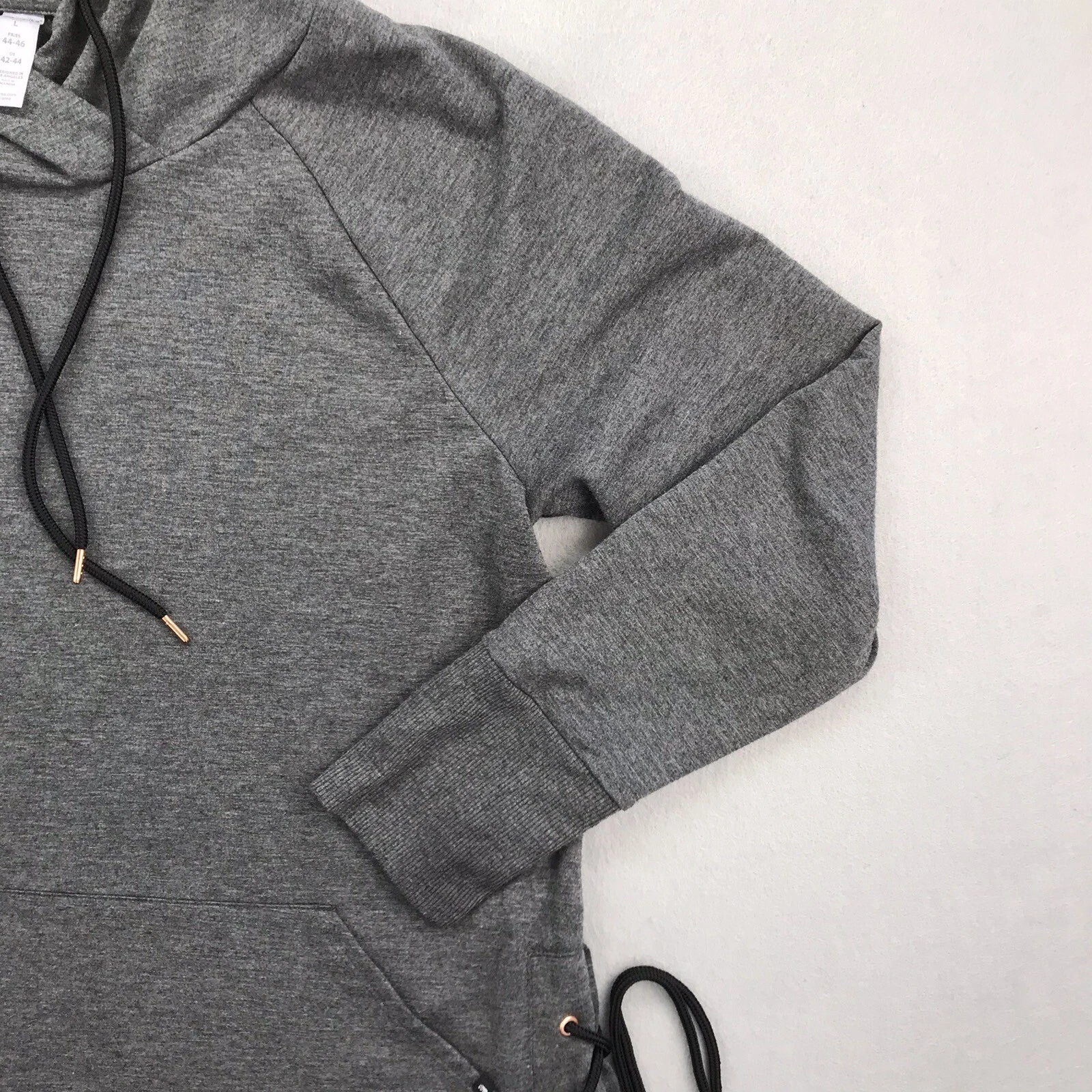VETEMENTS Marika Felpa con Cappuccio Donna Grande Grigio Activewear Pullover