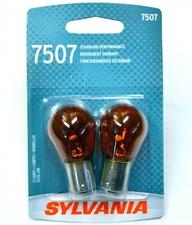 Sylvania Basic 7507 PY21W 21W Two Bulbs Front Turn Signal Replacement Stock Lamp