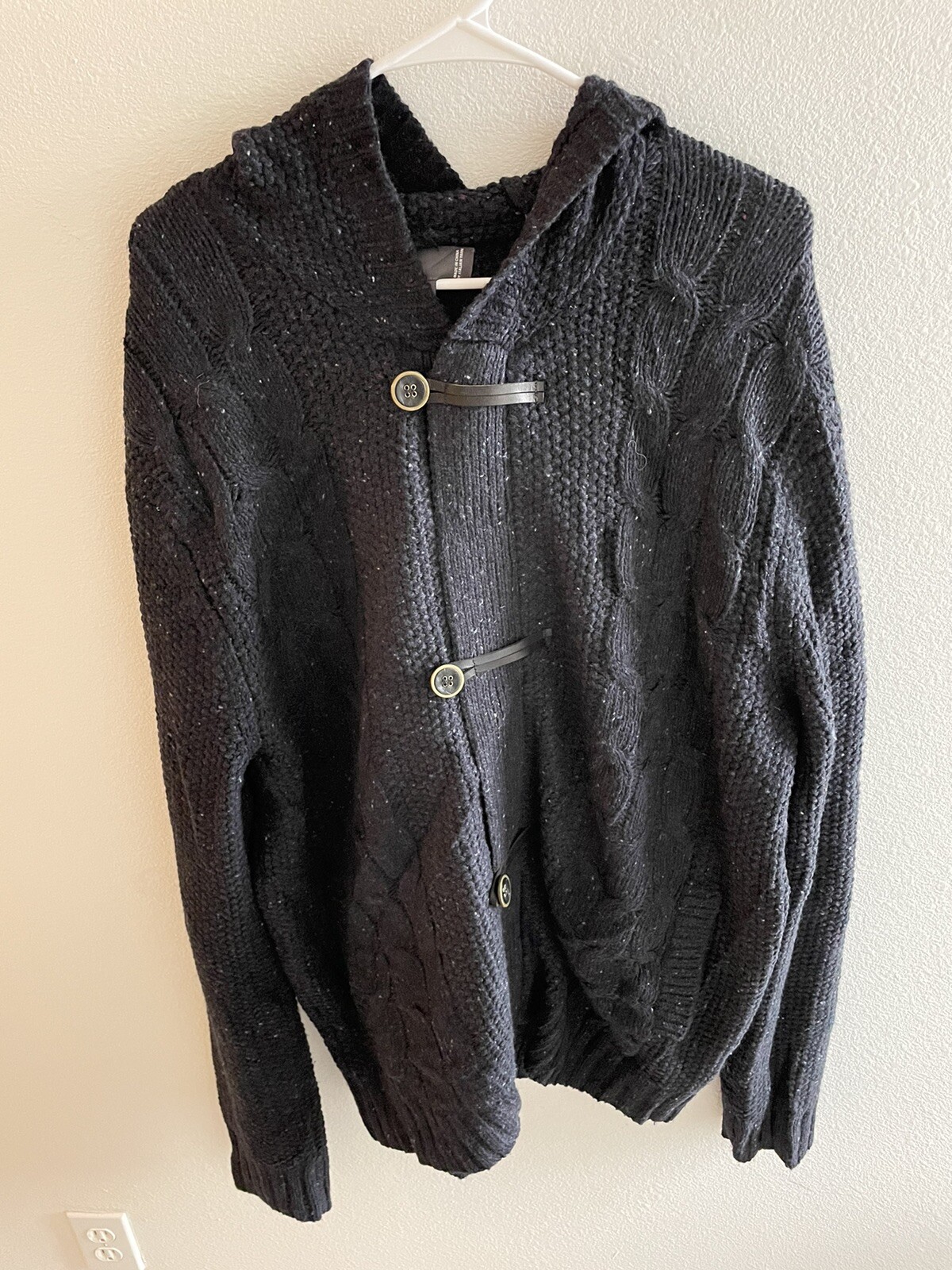 Hood Cable Knit Cardigan | eBay
