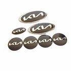 7pc Chrome/B KN CAR Front Rear Steering Wheel Badge Stickers for K5 FORTE K3 RIO
