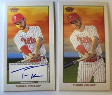 2023 Topps T206 High Series Trea Turner Auto Autograph & Base