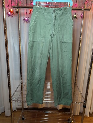 30 x 31) 1970s OG-107 Men's Cotton Trousers Sateen TYPE I Vintage