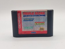 Triple Score: 3 Games in 1 (Sega Genesis, 1993) Game Cartridge