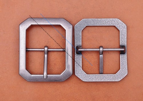 Men Rectangle Heavy Duty Strong Silver Center Bar Pin Belt Buckle Fit 40mm Strap - Picture 7 of 10