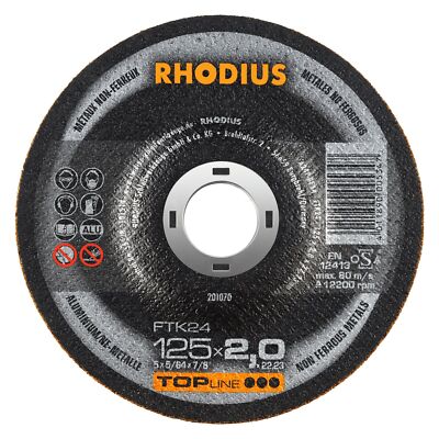 25 x RHODIUS Freihandtrennscheibe FTK24 Ø 125 mm