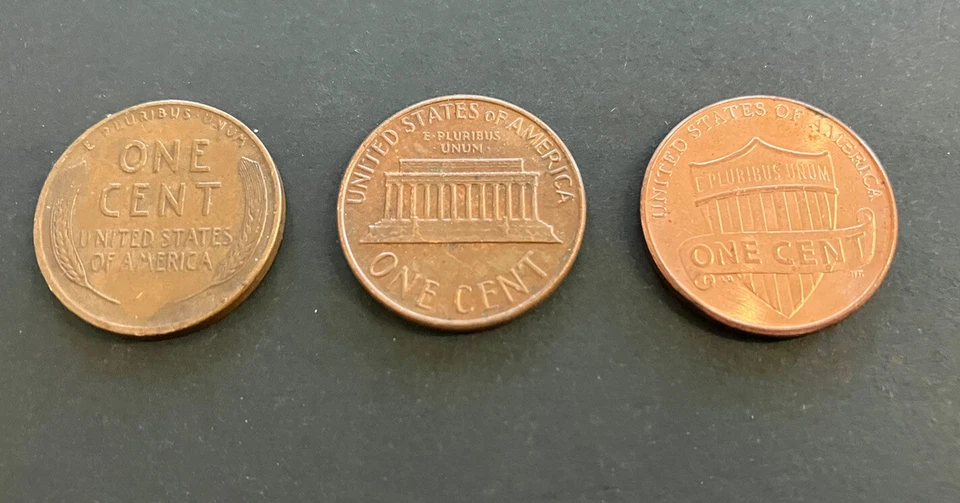 Set of Different Type US 1 Cent - Image 2 of 2