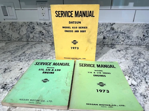 DATSUN Nissan Model 610 Series + Engines Service Repair Shop Manuals OEM Books