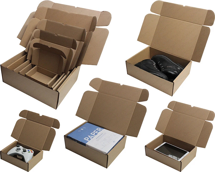 WHITE OR BROWN SHIPPING CARDBOARD BOXES POSTAL MAILING GIFT PACKET SMALL PARCEL - Image 4 of 4