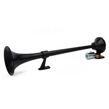 HornBlasters Mini-Tug Black Loud Air Horn for Semi / Large Truck - Big Rig Sound