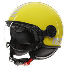 Casco JET MOMO DESIGN FGTR CLASSIC 2206 CANDY GIALLO BIANCO TG L YELLOW helmet